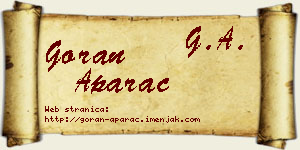 Goran Aparac vizit kartica